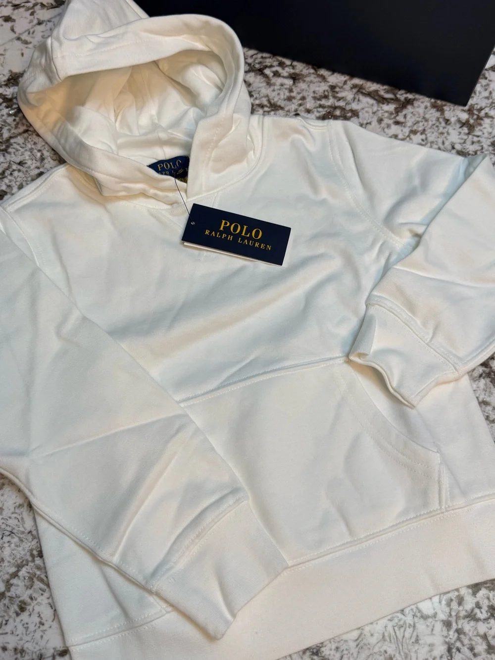 Polo Ralph Lauren White Pullover Hoodie Kids Size 5 NWT Classic